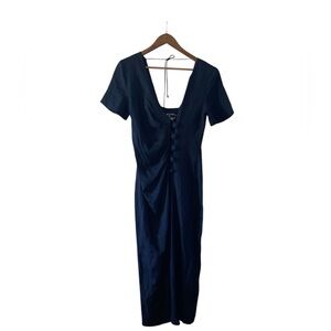 Vintage Ariana  Elegant Black Midi Dress